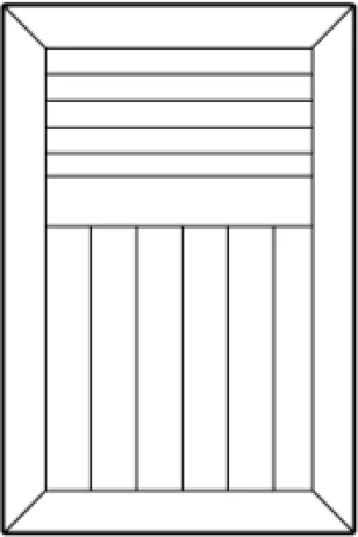 Volets battants - Configuration - Aluminium - Cadre - 1-3 persiennées, 2-3 verticales