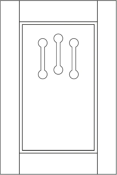 Volets battants - Configuration - Bois - Cadre - Panneau plate-bande 3 plis ou CTBX,3 ajourages